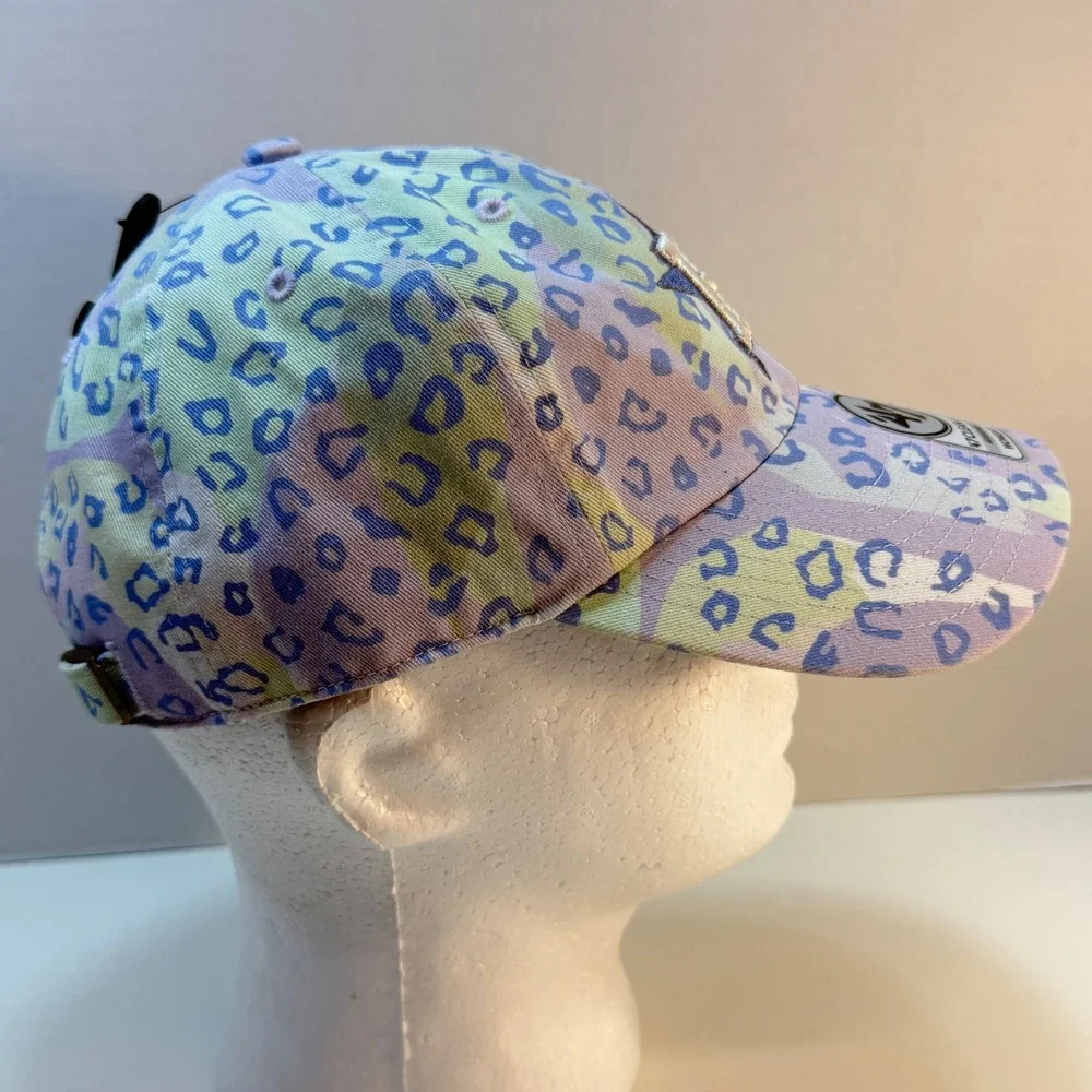 Houston Astros Hat Women OS '47 Brand Pastel Leopard Print Adjustable Cap NEW
